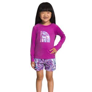 The North Face Toddler Girls Swim Shorts Rash Guard Shirt Cactus Flower 4 NWT